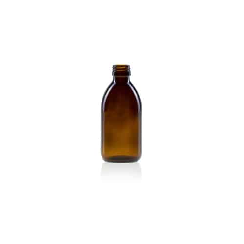 1000106 Glass syrup bottle 300ml 28ROPP Photoshop Glazen Siroopfles
