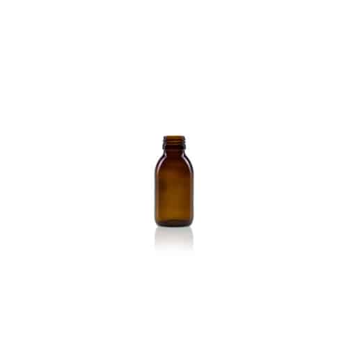 1000112 Glass Alpha syrup bottle 100ml ROPP28 Glazen Siroopfles