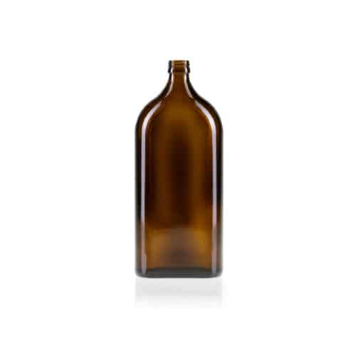 1010386 Meplat bottle 1000ml PP28 Glazen Meplat Fles