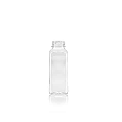PET juice bottle square 400ml PHOTOSHOP Flessen